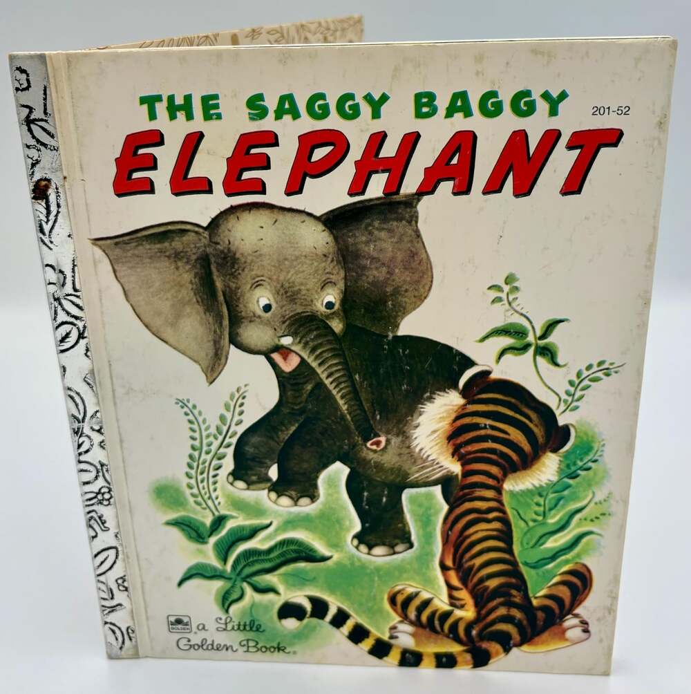 The Saggy Baggy Elephant Little Golden Book Vintage Children’s Book Extremely Go